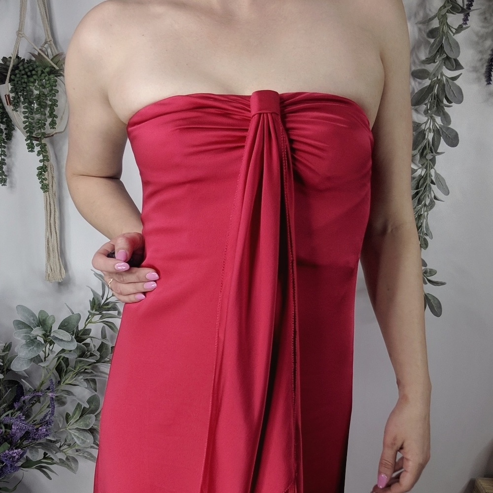 RACHEL ZOE Nico strapless draped gown pink 1062 - Picture 4 of 8